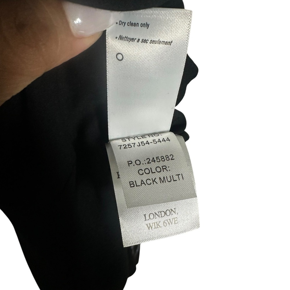PAIGE Katharina Sleeveless Silk Chiffon Midi Dress Black‎ Floral Smocked Waist S - Picture 13 of 14